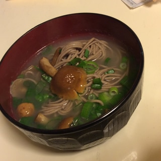 なめ茸入り！カンタン釜揚げ蕎麦